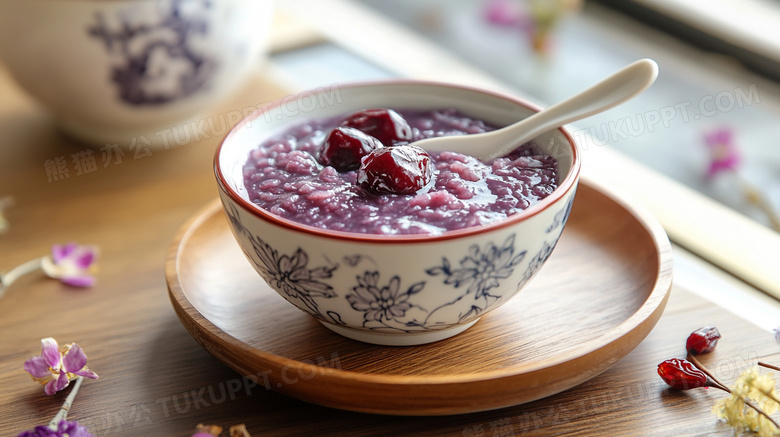 紫薯粥清淡饮食粥米汤图片