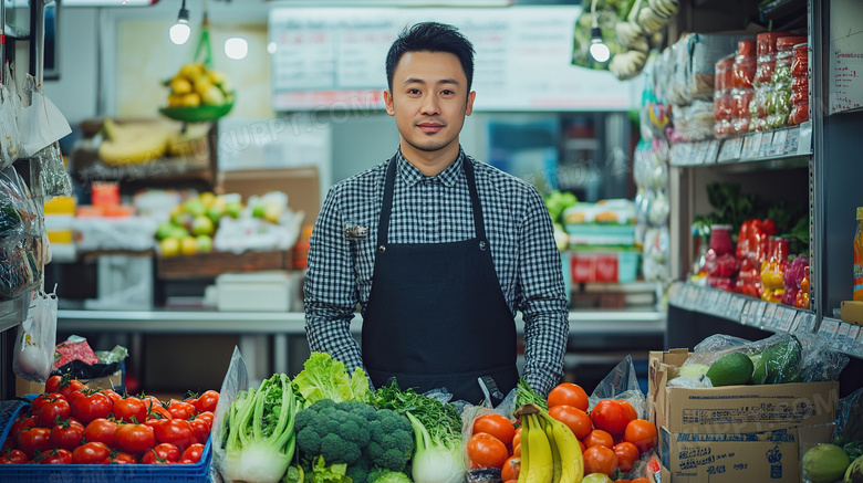 菜场早市菜市场商贩图片