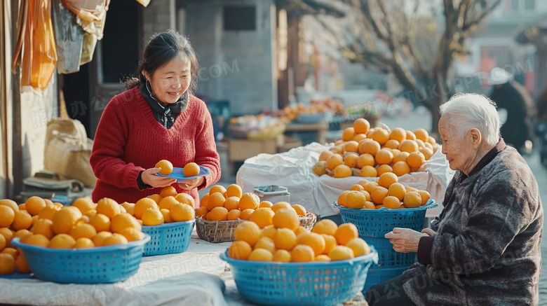 水果摊早市菜市场商贩图片