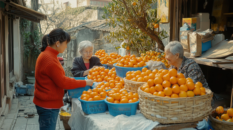 水果摊早市菜市场商贩图片