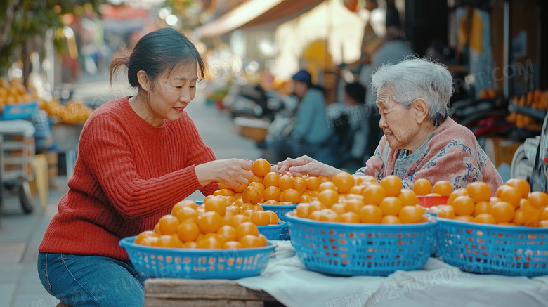 水果摊早市菜市场商贩图片