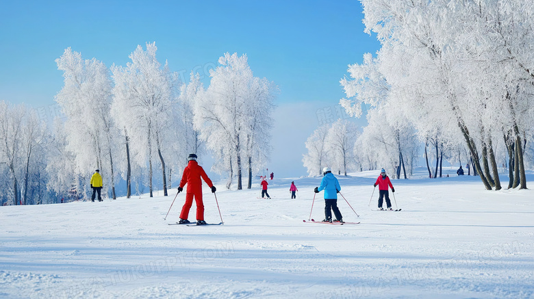 冬季旅游景点哈尔滨滑雪场图片