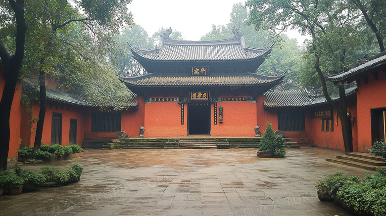 少林寺寺庙古建筑概念图片