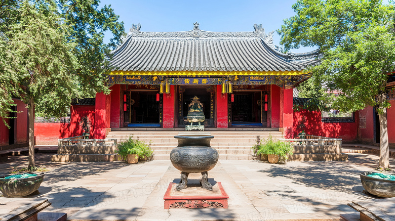 少林寺寺庙古建筑概念图片