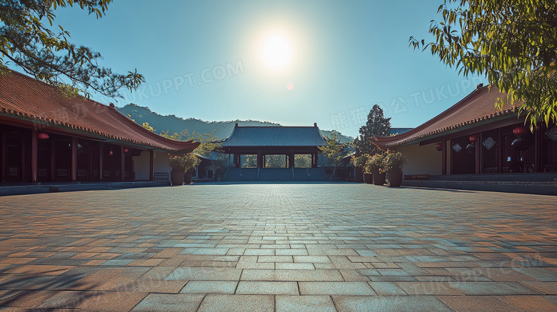 少林寺寺庙古建筑概念图片