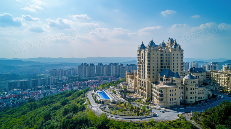 城市地标建筑高级酒店大楼图片