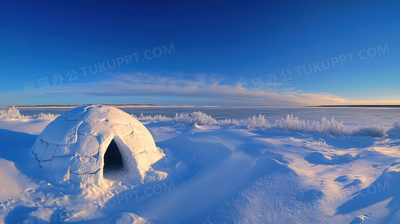 冰天雪地冰屋图片