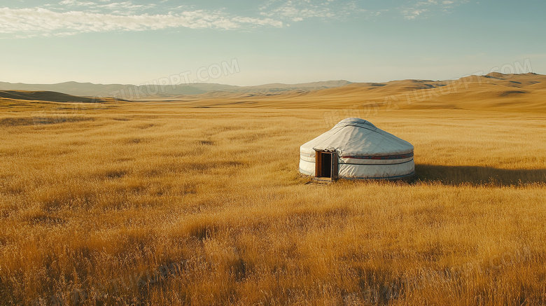 草原蒙古包帐篷图片