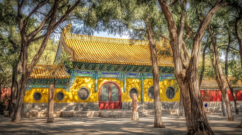 少林寺古建筑寺庙图片