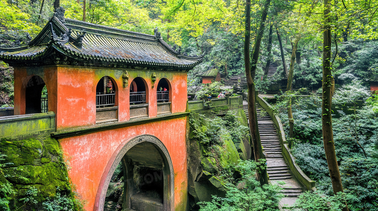 少林寺寺庙古建筑图片