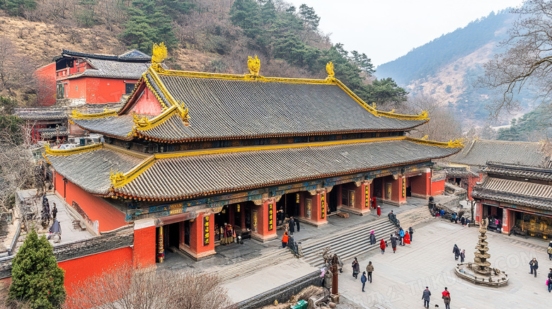 少林寺寺庙古建筑图片