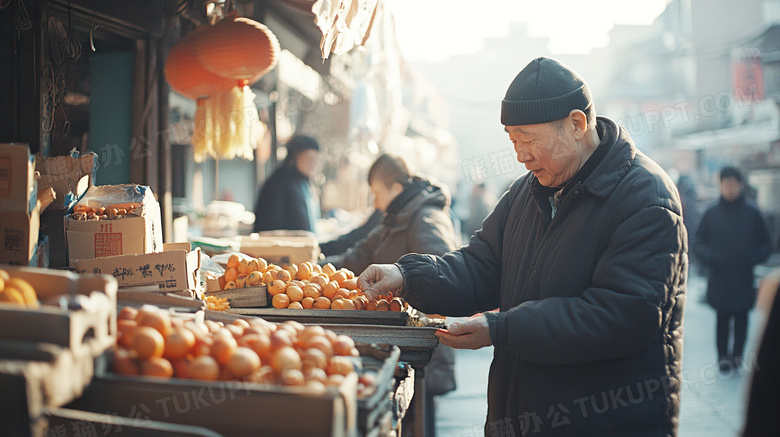 早市热闹场景图片