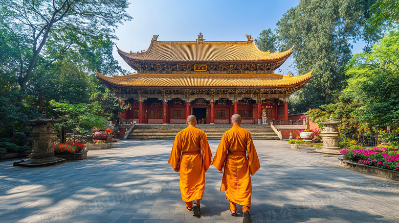 少林寺内院建筑图片