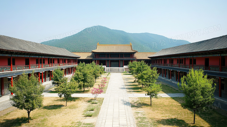 少林寺内院建筑图片