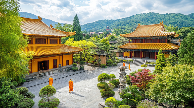 少林寺内院建筑图片