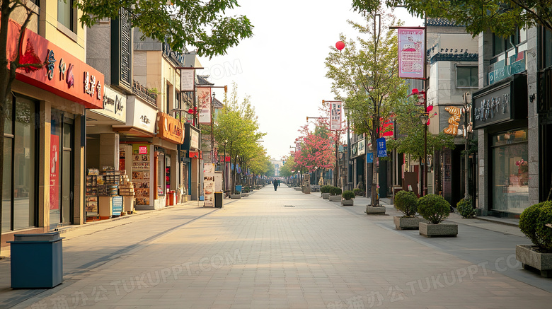 城市商业街场景图片