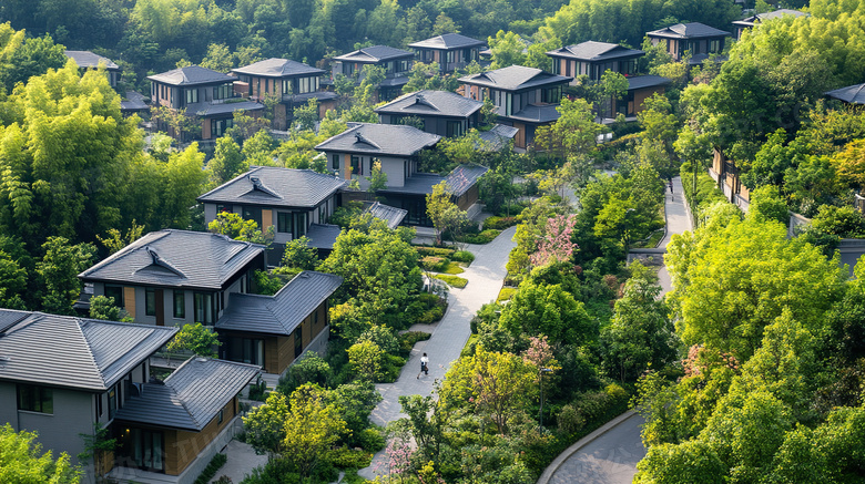 居民住宅区场景图片