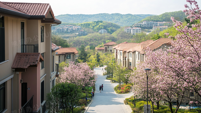 居民住宅区场景图片