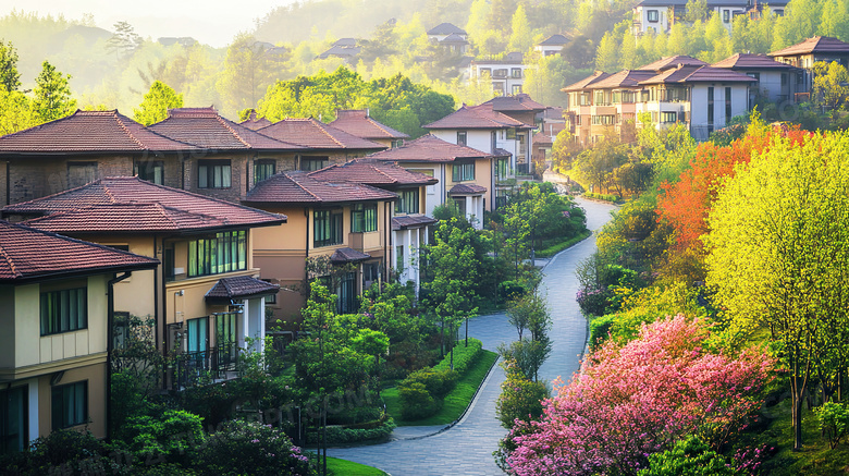 居民住宅区场景图片