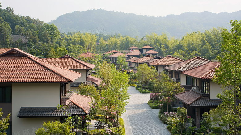 居民住宅区场景图片