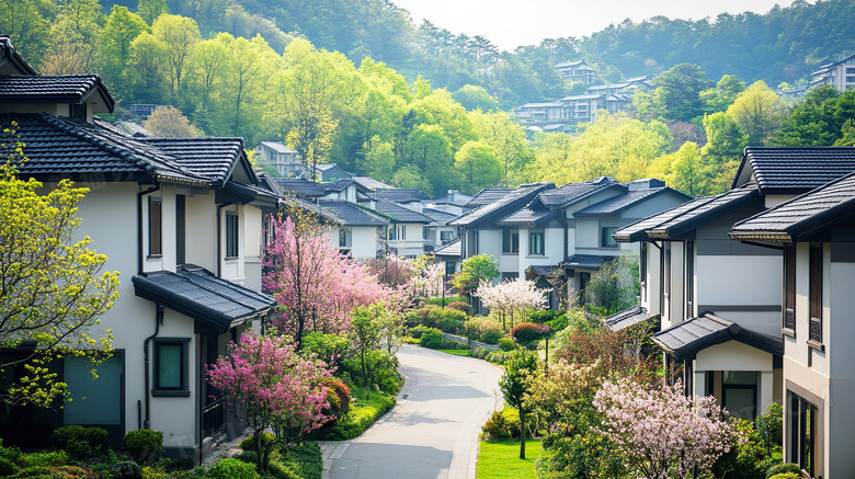 居民住宅区场景图片