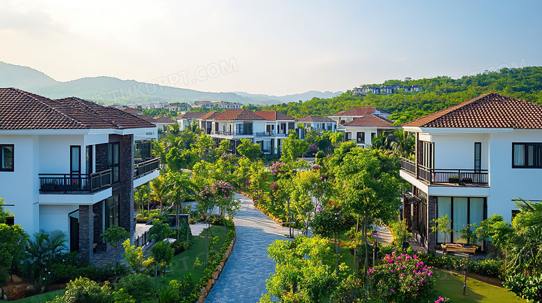 居民住宅区场景图片