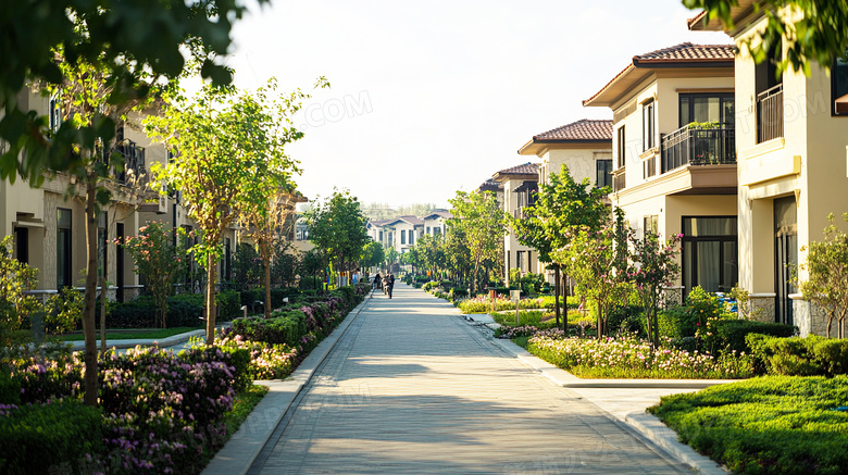 居民住宅区场景图片