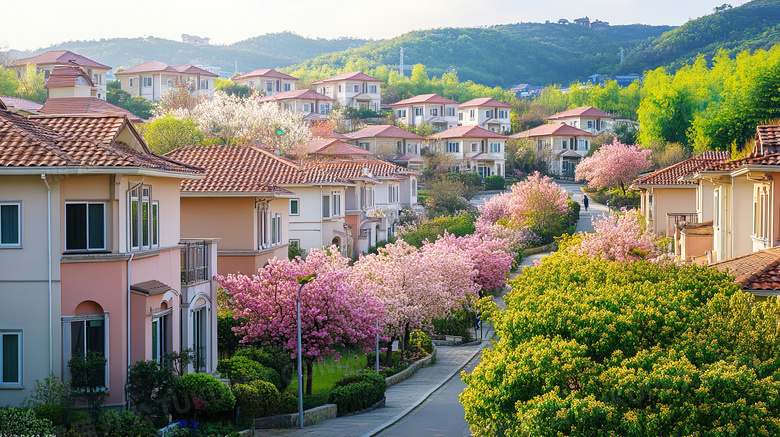 居民住宅区场景图片