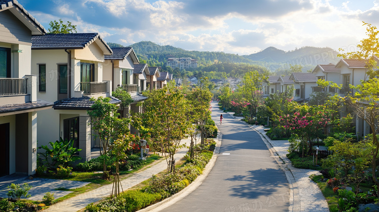 居民住宅区场景图片