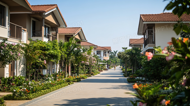 居民住宅区场景图片