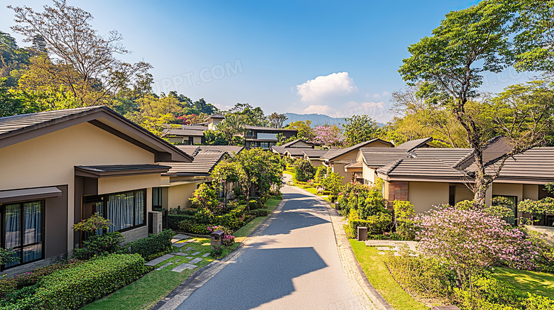 居民住宅区场景图片