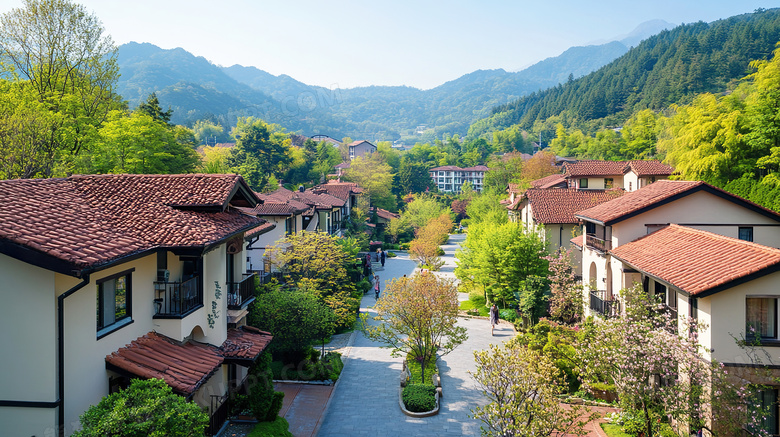 居民住宅区场景图片