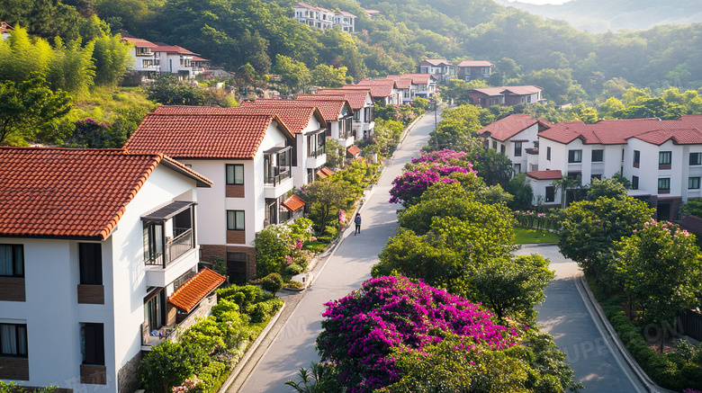 居民住宅区场景图片