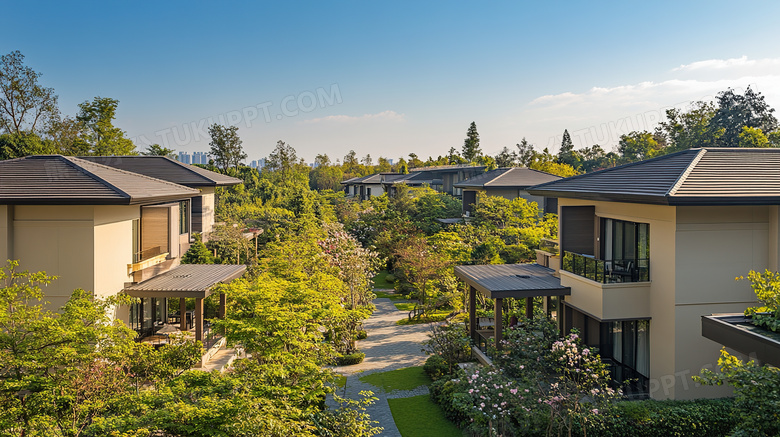 居民住宅区场景图片