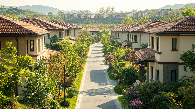 居民住宅区场景图片