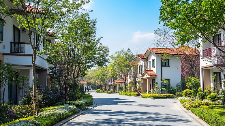 居民住宅区场景图片