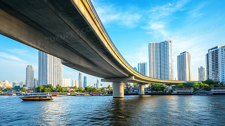 城市的跨海大桥图片