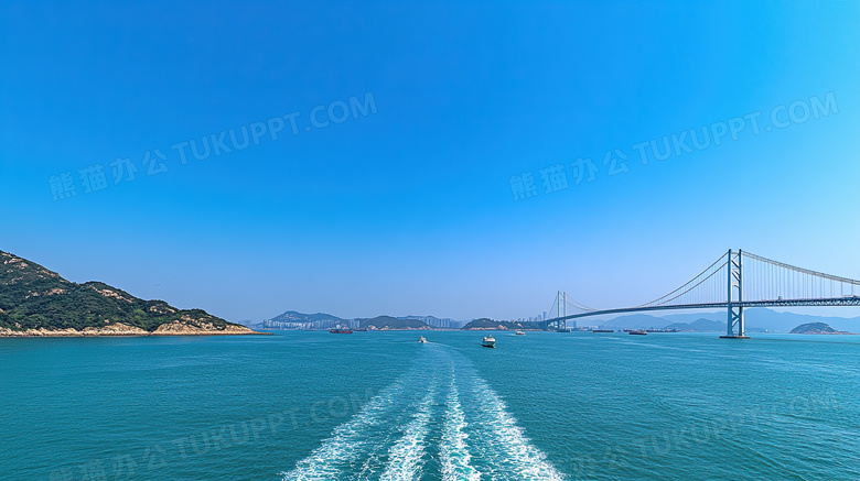 城市的跨海大桥图片