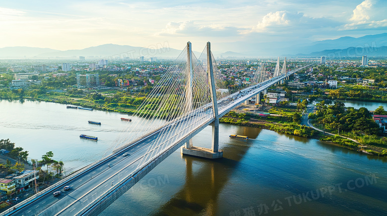 城市的跨海大桥图片