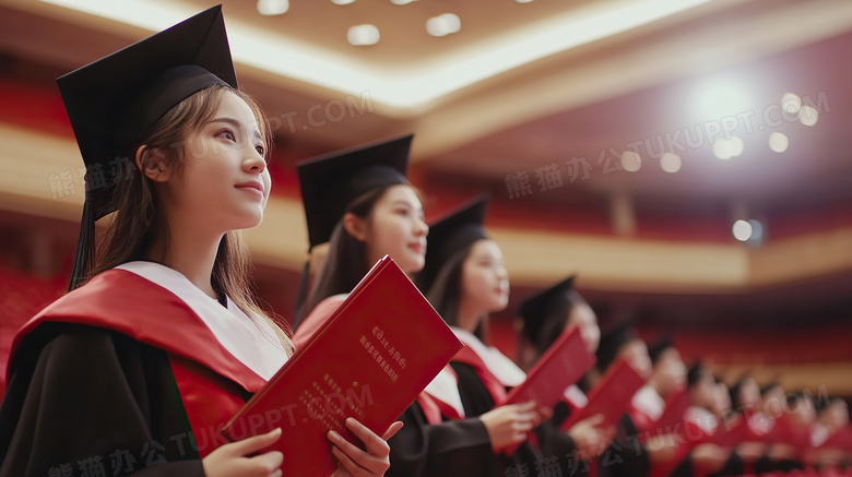 大学毕业典礼上的学生图片