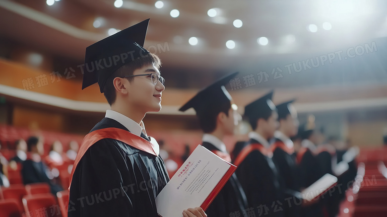 大学毕业典礼上的学生图片