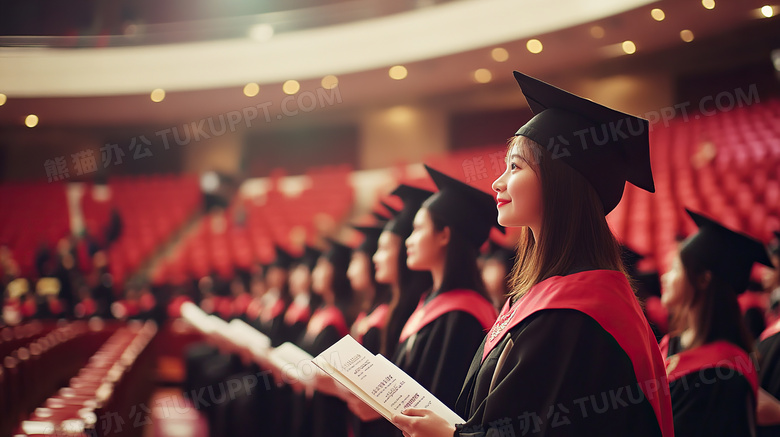 大学毕业典礼上的学生图片