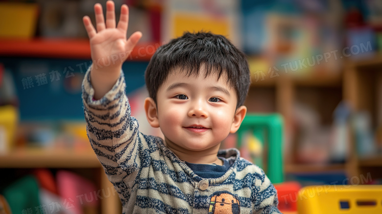 上课举手回答问题的男孩男生图片