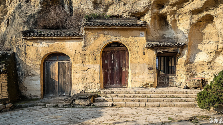 陕北窑洞建筑图片