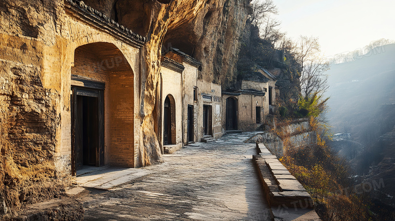 陕北窑洞建筑图片