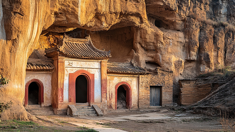 陕北窑洞建筑图片