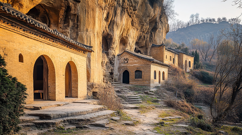 陕北窑洞建筑图片