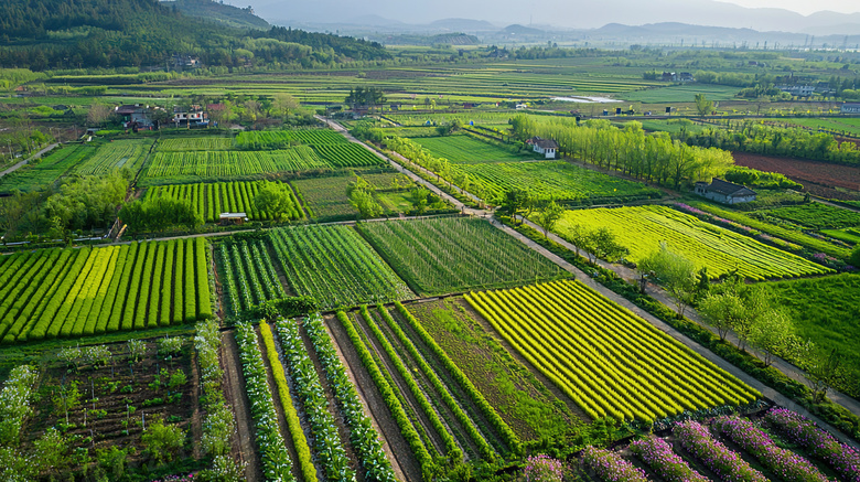 绿色田野自然风景图片