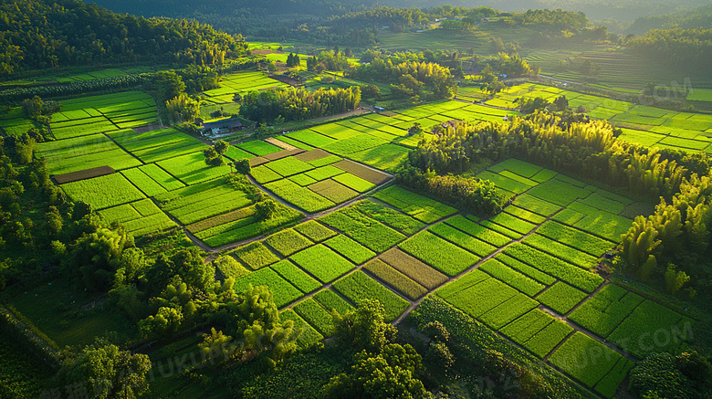 绿色田野自然风景图片