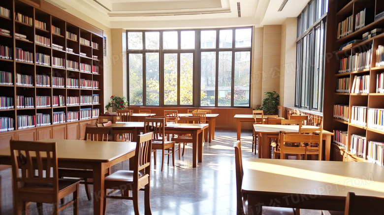大学自习室场景图片